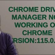 Chrome Driver Manager Not Working On Chrome Version 115 0 5790