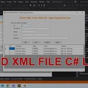 C CRUD Add Save Update Delete XML File Winform LinQ