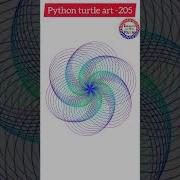 Beautiful Python Turtle Art Circle Design Shorts Python