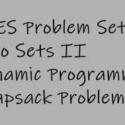 CSES Problem Set Two Sets II Dynamic Programming Knapsack Problem