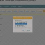Parents Evening Booking System Advanced Adding A Subject For A Teacher