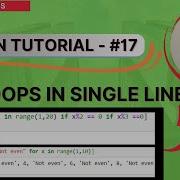 PYTHON LESSON 17 FOR LOOPS IN SINGLE LINE LIST COMPREHENSIONS