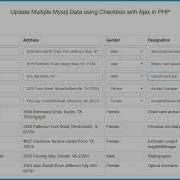 Обновление нескольких записей в MySQL с помощью чекбоксов Ajax и PHP
