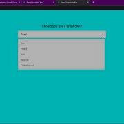Dropdown React App Using React Js