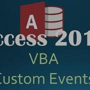 51 VBA Custom Events Programming In Access 2013