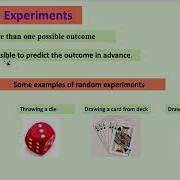 Probability Terminology Random Experiment Sample Space Events 1