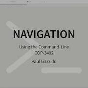 3 Using The Command Line Navigation COP 3402 Fall 2024