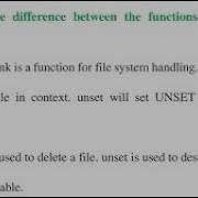 Unlink Unset Function