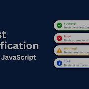 Create Toast Notification Using HTML CSS And JavaScript