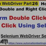 Selenium WebDriver Part26 Double Click And Right Click In Selenium