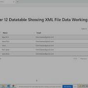 Angular 12 DataTable Showing XML File Data Working Demo