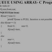 Queue Using Array C Program