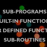 GW BASIC SUB PROGRAMS