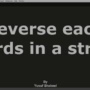 08 C Reverse Each Words In A String