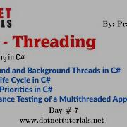 Foreground And Background Threads Thread Life Cycle Threads Priorities Performance Testing