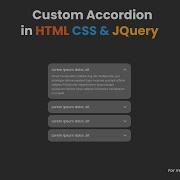 How To Create Custom Accordion Using HTML CSS JQuery Geekboots