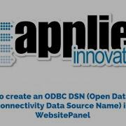 How To Create An ODBC DSN Open Database Connectivity Data Source Name In WebsitePanel