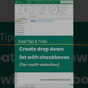Create Drop Down List With Checkboxes For Multi Selection In Excel