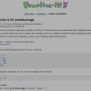 Java Practice It Exercise 5 12 PrintAverage Method Basics Scanner While Loop If Statement