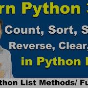Python List Count Sort Sorted Reverse Clear Copy Method List Sorting In Hindi Cyber Warriors