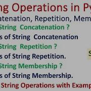 String Operations In Python Concatenation Repetition Membership Errors CBSE Tutorial