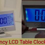 LCD Table Clock LCD Silver Table Clock