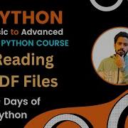 Day 42 60 Days Of Python Working With PDFs Reading PDF Files