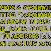 Getting 98 Address Already In Use Make Sock Could Not Bind To Address 443 When