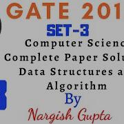 GATE Computer Science Complete Paper Solution Data Structures And Algorithm GATE 2015 SET 3