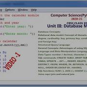 Database Management Computer Science Class 12 2020 21 Unit 3 Video 1