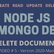 NODEJS And MONGODB Delete Documents