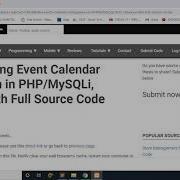 Event Calendar Integration In PHP MySQLi JQuery With Full Source Code