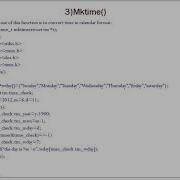 30 Mktime Unit 3