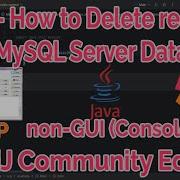 IntelliJ IDEA JAVA With MySQL JAVA How To Delete Data From MySQL Database