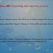 Lesson 10 Eclipse IDE Exporting And Importing Projects