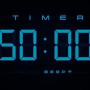 50 Minute Countdown Timer Digital Blue Clock With Beeps