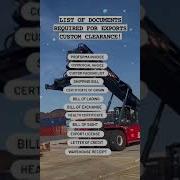 Documents Required For Export Custom Clearance