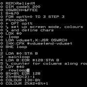 6502 3D 10 PRINT Using The BBC BASIC Assembler