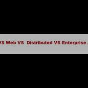 Standalone Application VS Web Application VS Distributed Application VS Enterprise Application