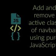 Add Remove Active Class Of Navbar Using JavaScript No JQuery