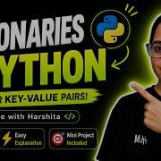 Python Dictionaries Tutorial For Beginners Easy Explanation Mini Project