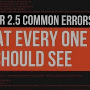 FLUTTER 2 5 COMMON ERROR THAT YOU HAVE TO SEE AND FIX