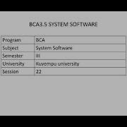 System Software Unit 2 Subroutine Linkage Loaders