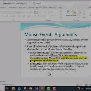Mouse Events في البرمجة المرئية باستخدام السي شارب Visual Programming With C