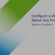 Configure A VSphere Native Key Provider