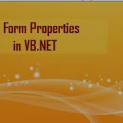 Form Properties Of VB NET