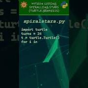 Spiralling Stars Using Cool Turtle Graphics In Python Programming Language Youtube Shorts