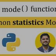Python Mode Function Statistics Module Amit Thinks