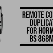 Remote Control Duplicator For Hormann BS 868MHz