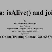 Java Multi Threading IsAlive And Join Methods